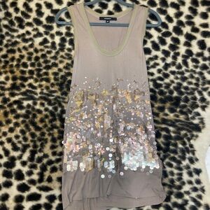 Givenchy Brown Sequin Mini Dress
